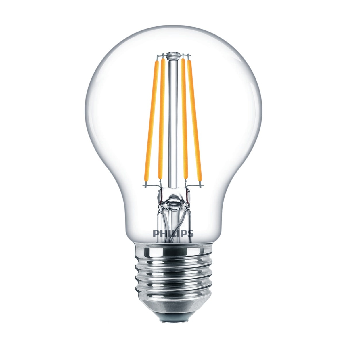 Bec LED filament Philips clasic A60 E27 7 W 806 lm lumina calda 2700 K