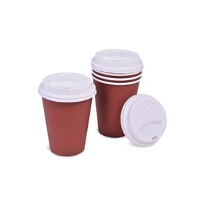 Pahare din Carton cu Capace pentru Cafea 380ml -10buc
