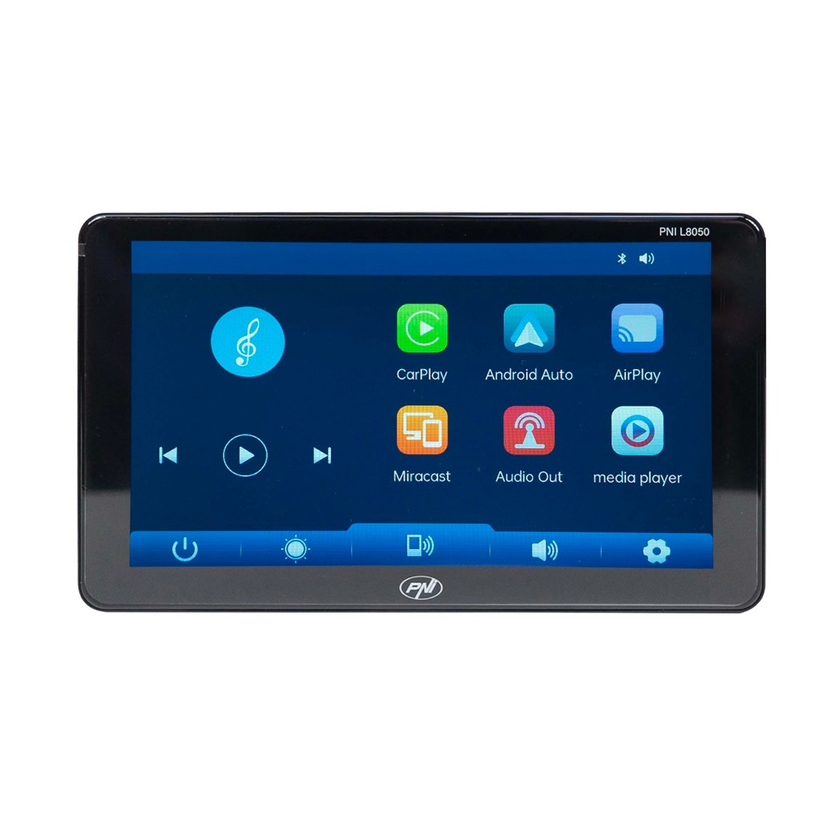 Multimedia player auto PNI L8050, Bluetooth, slot card microSD, Aux in, ecran tactil 7 inch, FM transmitter, Carplay, Miracast, AirPlay