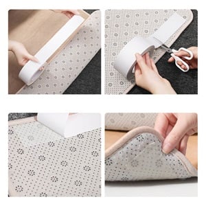 Banda Dublu Adeziva pentru Covoare Alba 10m x 4cm