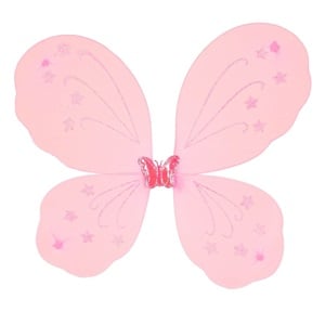 Aripi de Fluture Roz Glitter Stele pentru Deghizare 37x40cm