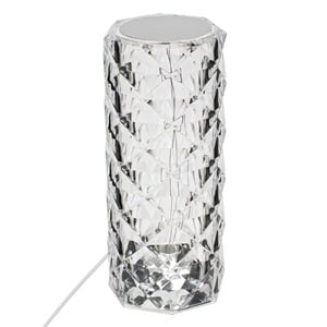 Lampa din Plastic Transparenta cu USB & Functie Tactila Ø9x21.5cm