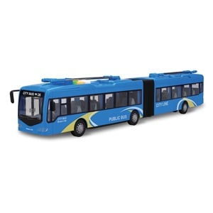 Autobuz Dublu Albastru cu Sunete & Lumini
