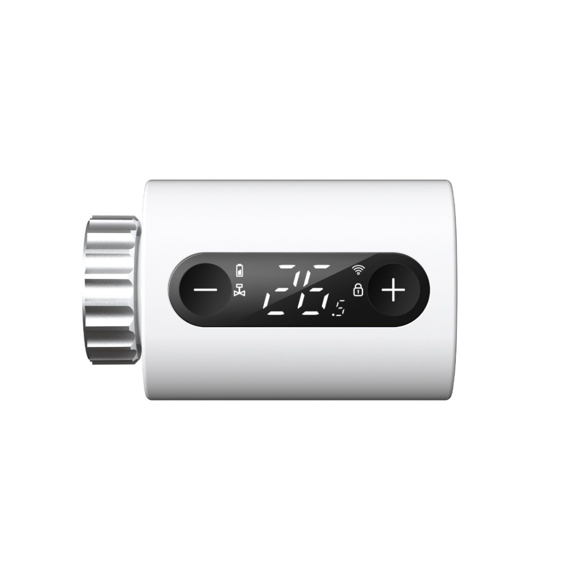 Cap termostat smart pentru calorifer Paxton BL-YA360, Wi-Fi, programabil, control vocal, afisaj digital, functie fereastra deschisa, alb