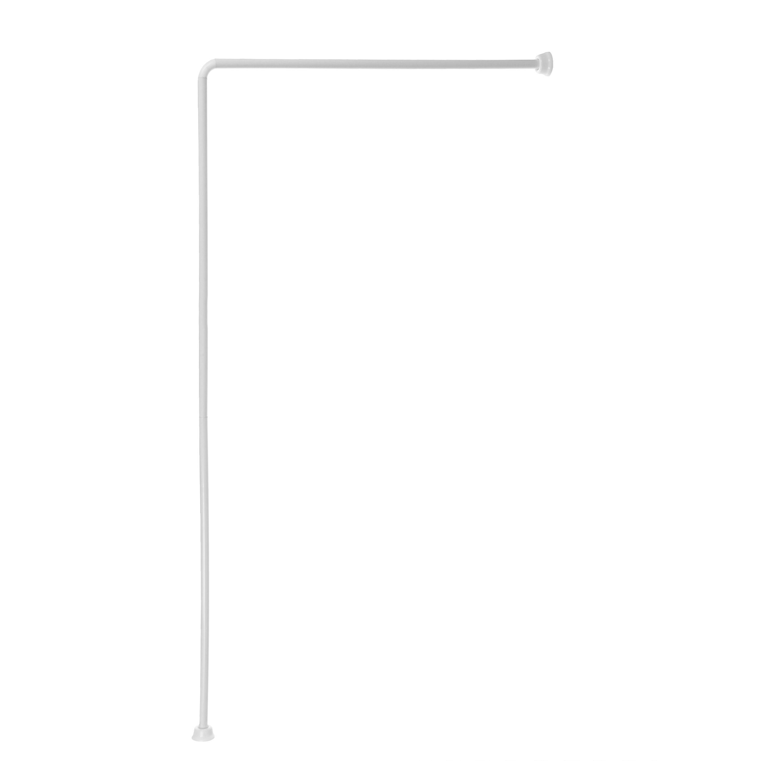 Bara perdea dus, aluminiu, BBP 004149, alb, 90 x 180 cm