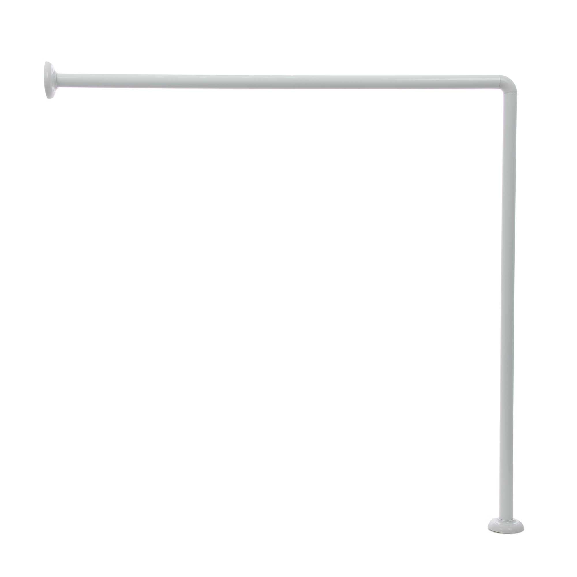 Bara perdea dus, aluminiu, alb, Kadda SW133A, 80 x 80 cm