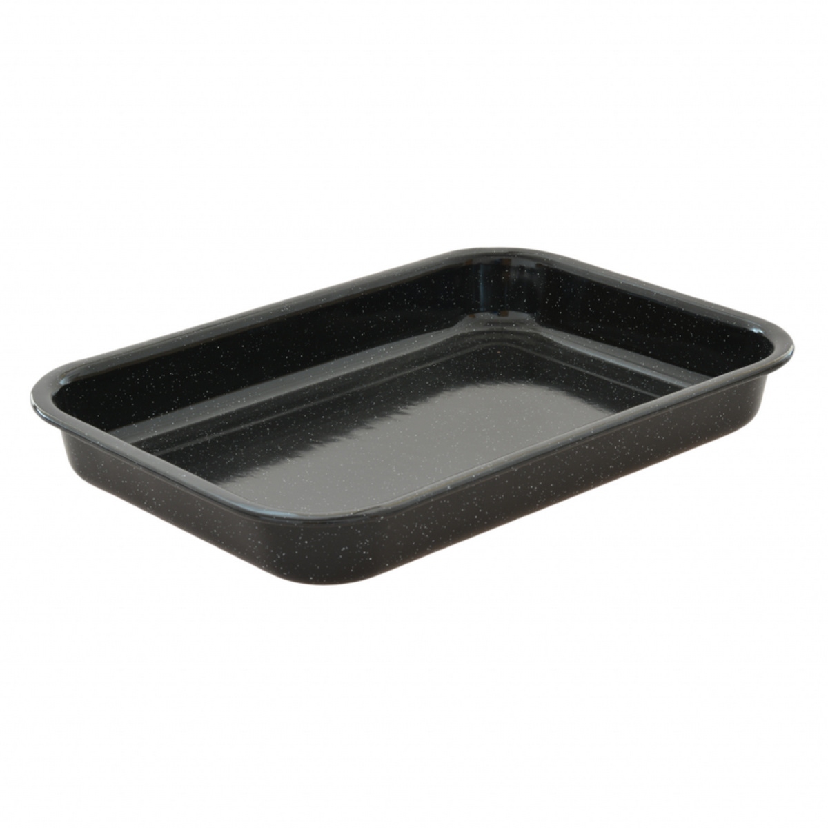 Tava de copt Vef, tabla emailata, dreptunghiulara, negru, 30 x 37 cm - imagine 2