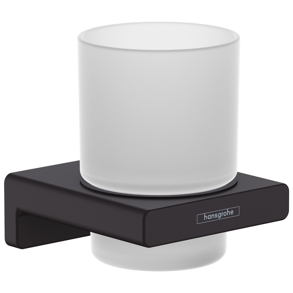 Pahar baie pentru igiena personala, Hansgrohe AddStoris 41749670, sticla, prindere pe perete, 8.1 x 9.1 x 9.4 cm