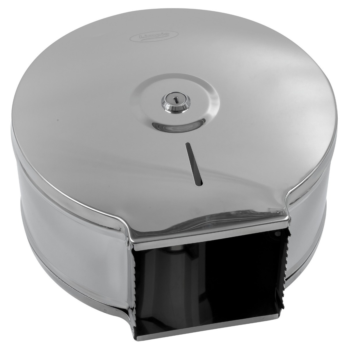 Dispenser hartie igienica Limpio Jumbo, inox, finisaj lucios, 25 x 25 x 11.5 cm - imagine 2