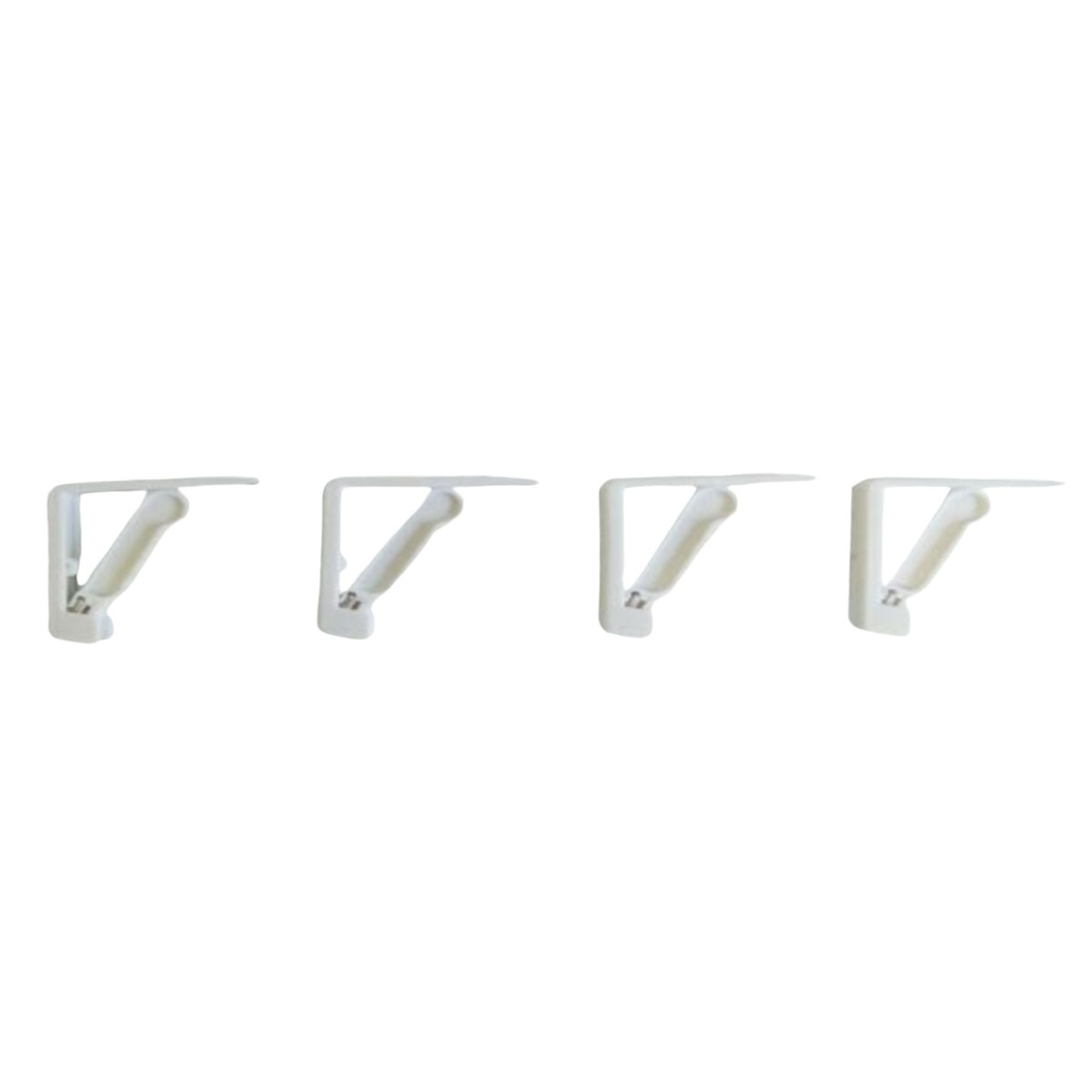 Cleme pentru fata de masa, 10126, plastic, alb, 5.5 x 5.5 cm, set 4 bucati