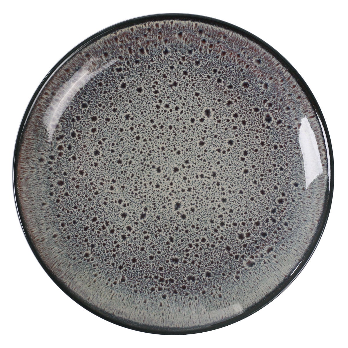 Farfurie intinsa ST-105-DT, ceramica, gri, 20 cm