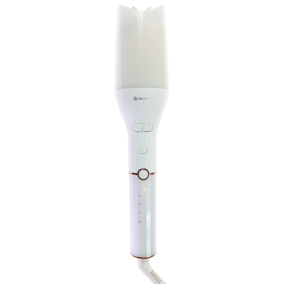 Ondulator de par, Paxton NV668, 29 W, invelis ceramic, 3 trepte de temperatura, temperatura maxima 210 grade, durata reglabila de ondulare, functie ionizare, design dublu anti-arsuri, protectie anti-incurcare, oprire automata, alb
