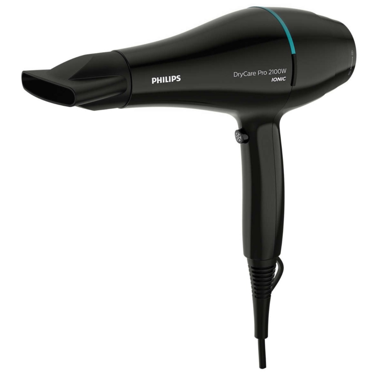 Uscator de par, Philips DryCare BHD272/00, 2100 W, 3 viteze, 3 setari de temperatura, tehnologie ThermoProtect, jet aer rece, functie ionizare, negru