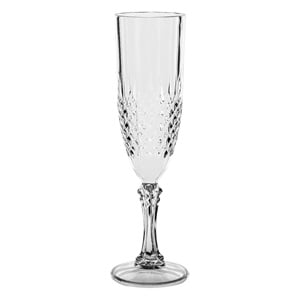 Pahar din Plastic Transparent cu Model pentru Sampanie 230ml