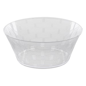 Bol din Plastic Transparent Reutilizabil cu Model Dungi Ø24.3x11.5cm