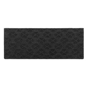 Covor Traversa Neagra cu Gri Cercuri 130x50cm