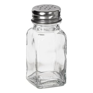Solnita de Sticla Transparenta cu Capac Metalic 4x4x9.5cm