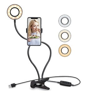Suport Telefon Mobil Ring Light LED cu Lumina pentru Fotografii 12 W