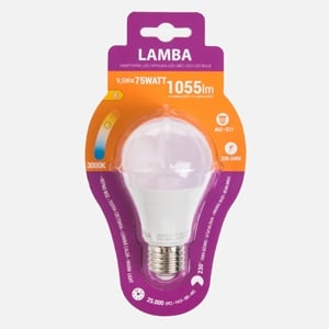 Bec LED E27 9.5W (A60) Lumina Calda