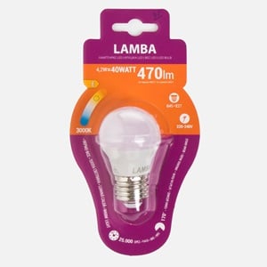 Bec LED E27 6W (G45) - Alb Cald