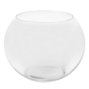 Vaza Decorativa Rotunda din Sticla Transparenta Ø10x7.6cm - imagine 3