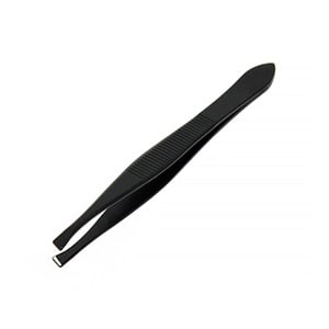 Penseta Gene Neagra din Inox Varf Oblic 9cm