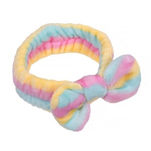 Bentita Par Dama pentru Machiaj Blana Tie Dye Pastel cu Funda
