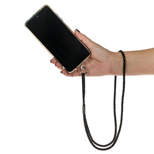 Curelusa pentru Husa Telefon Mobil Neagra cu Strass