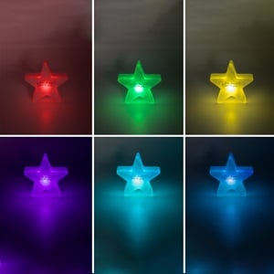 Lampa de Veghe Stea cu Lumina Colorata 9x3x9cm