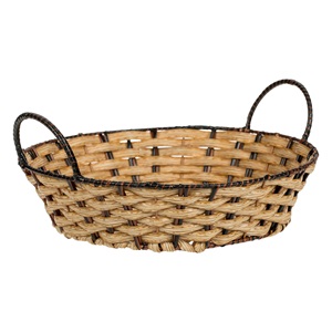 Cos Decorativ de Bucatarie Rotund Maro Ecru Impletit Ø31,5x8,5cm