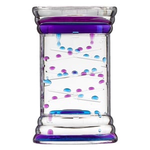 Clepsidra din Plastic Transparent cu Lichid Colorat Diagonal 9x4x14cm