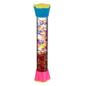 Clepsidra din Plastic Cilindrica cu Bile Colorate Ø4.5x21cm