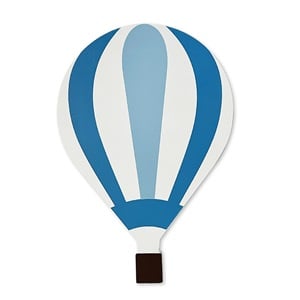 Balon de Aer Alb Bleu cu Dungi & LED Ø15.5x23cm