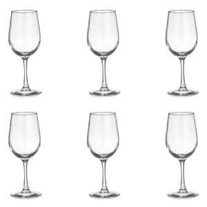 Set 6 Pahare din Sticla cu Picior pentru Vin 315ml
