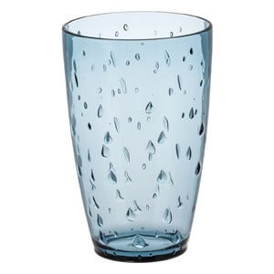 Pahar din Plastic Transparent Bleu cu Model pentru Apa 435ml