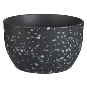 Bol Negru cu Model Stropi Ceramic pentru Alune - Dip 200ml
