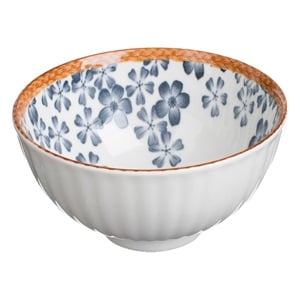 Bol din Portelan Alb cu Model Floral pentru Alune - Sos 250ml