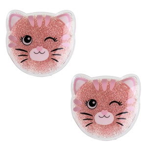 Set Comprese Roz Pisica pentru Ochi Eye Cooler 7x7cm - 2buc