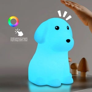 Lampa de Veghe Catel Squishy Colorat cu Baterii 11x12x16cm