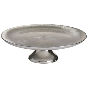 Platou Decorativ din Sticla cu Model Sampaniu & Picior Ø32,5x10cm