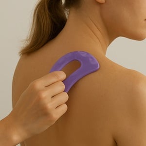 Accesoriu Masaj Lila Gua Sha Full Body 18x7cm