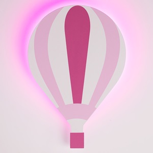 Lampa cu LED Alb Roz in Forma de Balon de Aer Cald Ø15.5x23cm