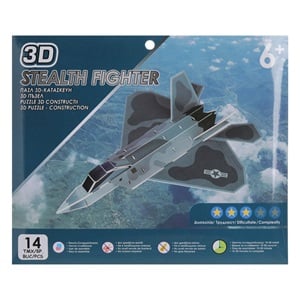 Puzzle - Constructie 3D Avion Stealth (14 piese)