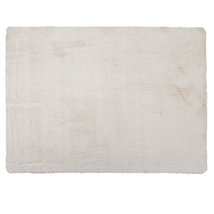 Covor Decorativ Alb din Imitatie de Blana Rabbit 190x140cm