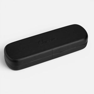 Toc Dreptunghiular Negru Slim pentru Ochelari