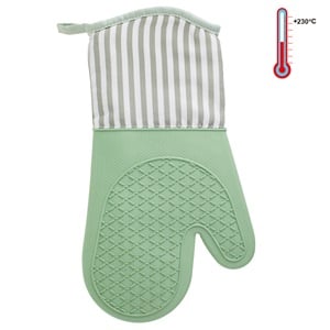 Manusa din Silicon Verde Menta cu Tesatura in Dungi