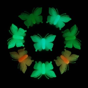Autocolante Decorative de Perete Fosforescente Fluturi Multicolori 3D