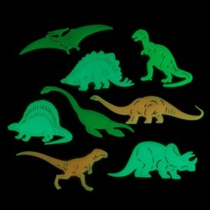 Autocolante Decorative de Perete Fosforescente Dinozauri Multicolori