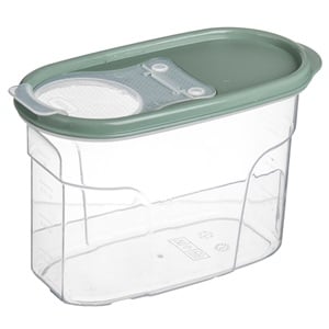Recipient de Depozitare Cereale Verde Menta cu Capac & Dozator 1,2L
