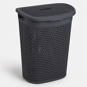 Cos pentru Rufe din Plastic Antracit 44x35x57cm - 60L